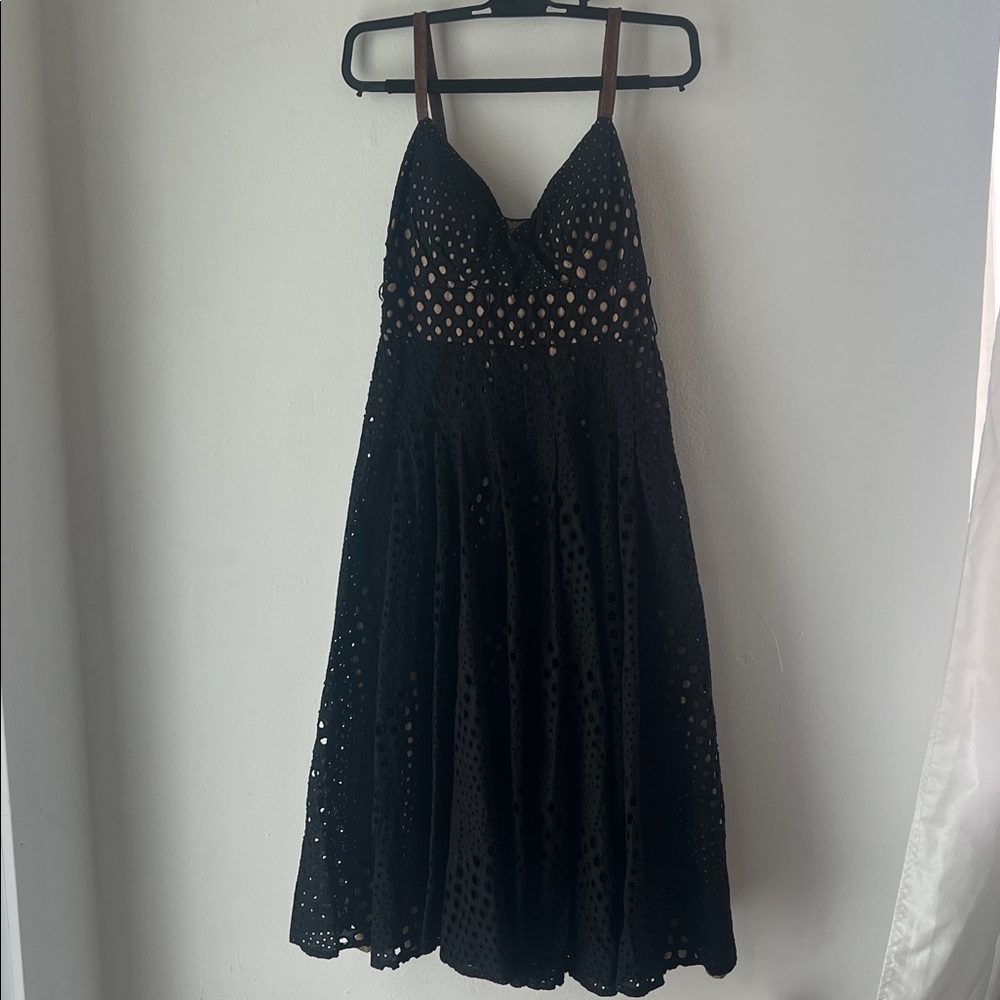 Boston Proper Black Midi Dress